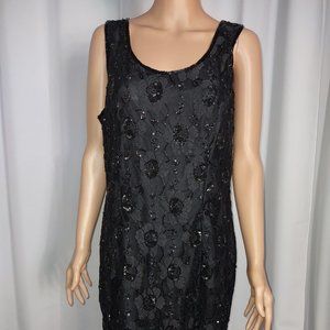 Stenay black lace dress with matching jacket size 14